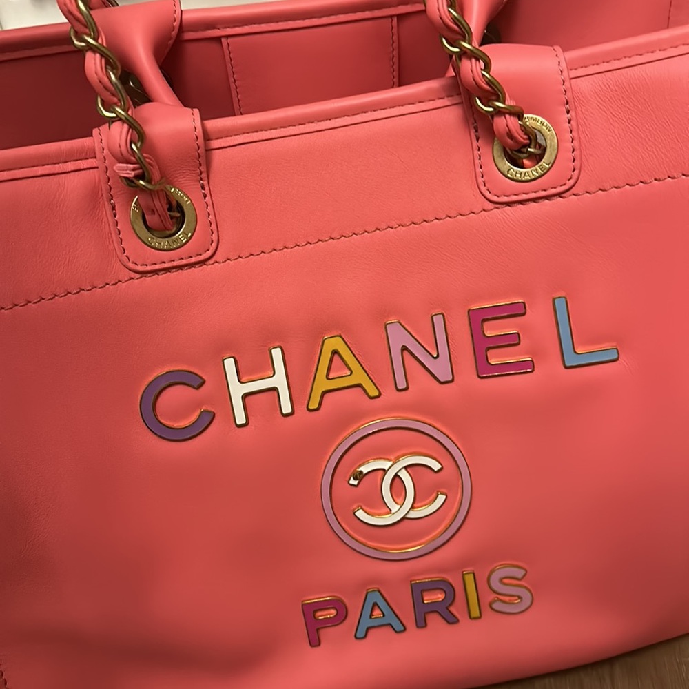 Barbie Pink Chanel Large Deauville Shopping Tote - Picture 6 of 15
